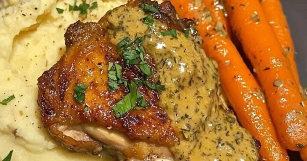 Garlic Herb Chicken & Carrot Plate