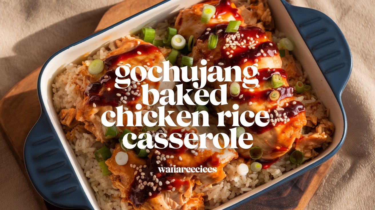 Gochujang Baked Chicken Rice Casserole