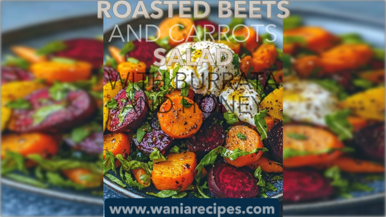 ROASTED BEETS AND CARROTS SALAD WITH BURRATA AND HONEY