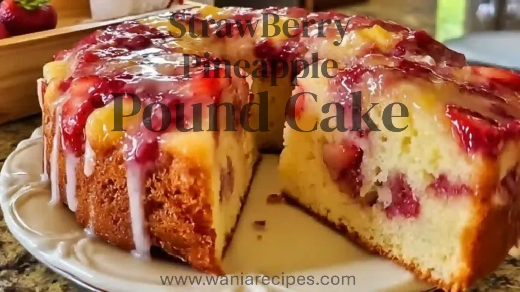 Strawberry Pineapple Pound Cake