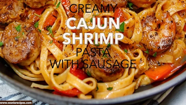 CREAMY CAJUN SHRIMP PASTA WITH SAUSAGE