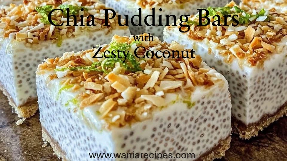 Chia Pudding Bars with Zesty Coconut