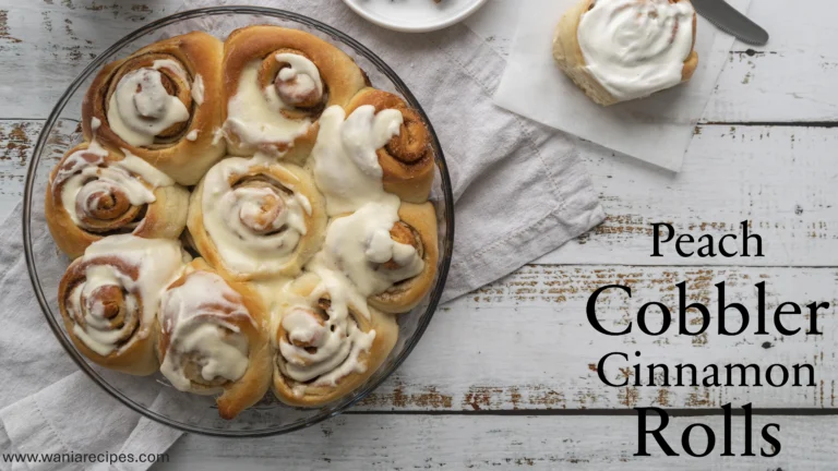 Peach Cobbler Cinnamon Rolls