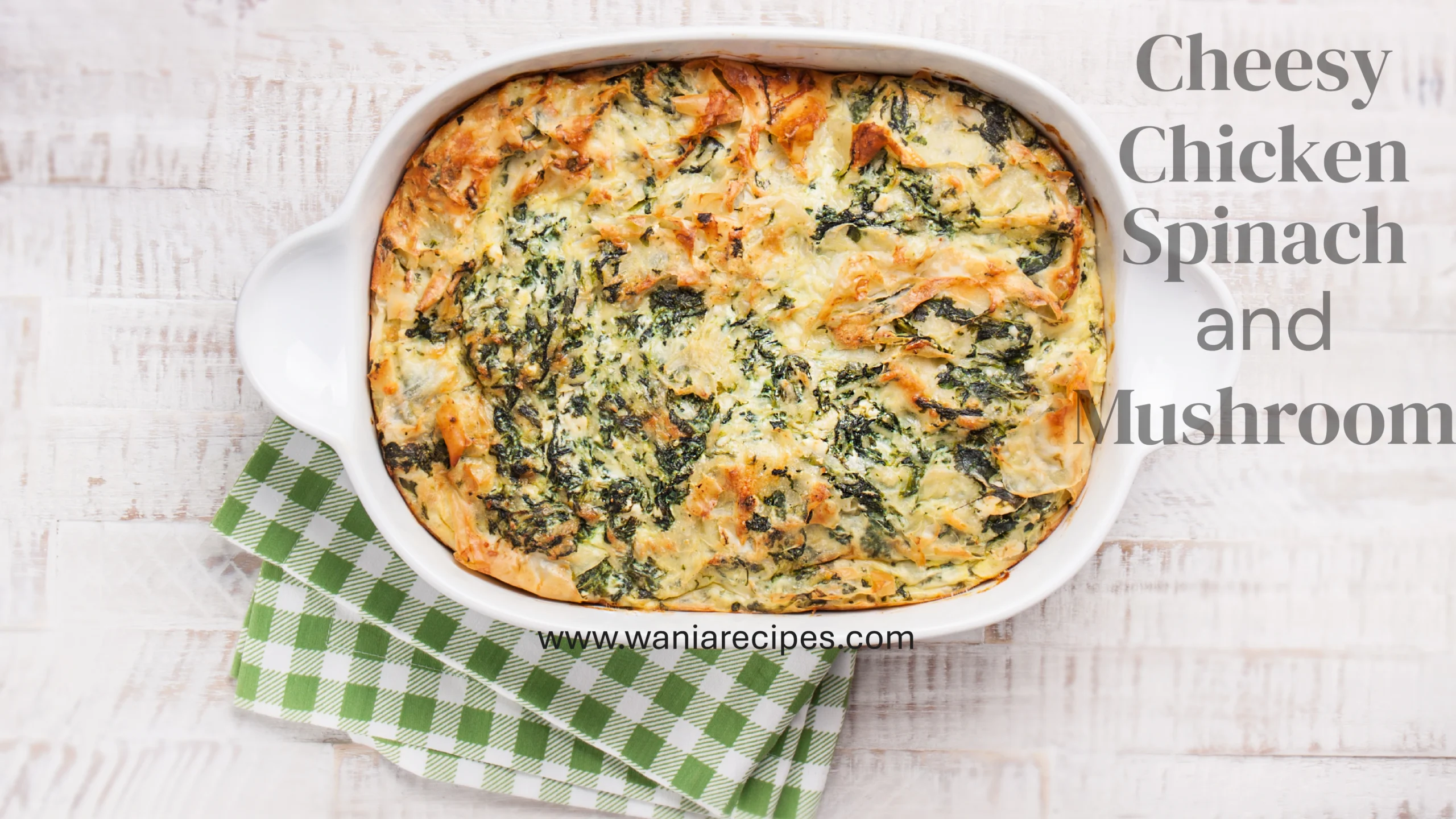Cheesy Chicken Spinach and Mushroom