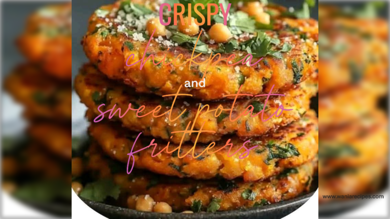 crispy chickpea and sweet potato fritters