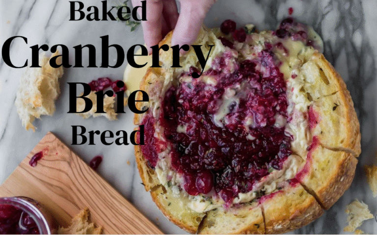 Baked Cranberry Brie Bread