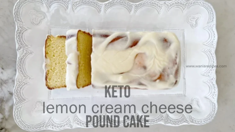 Keto lemon cream cheese pound cake