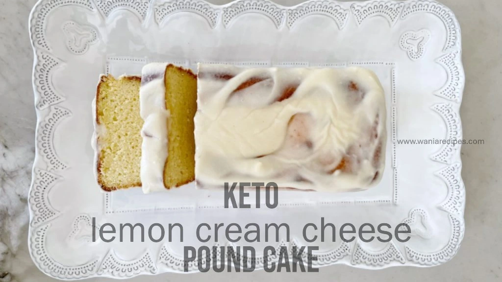 Keto lemon cream cheese pound cake