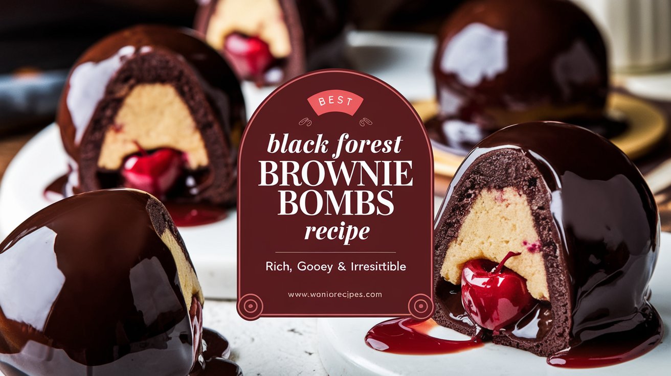 Black Forest Brownie Bombsb