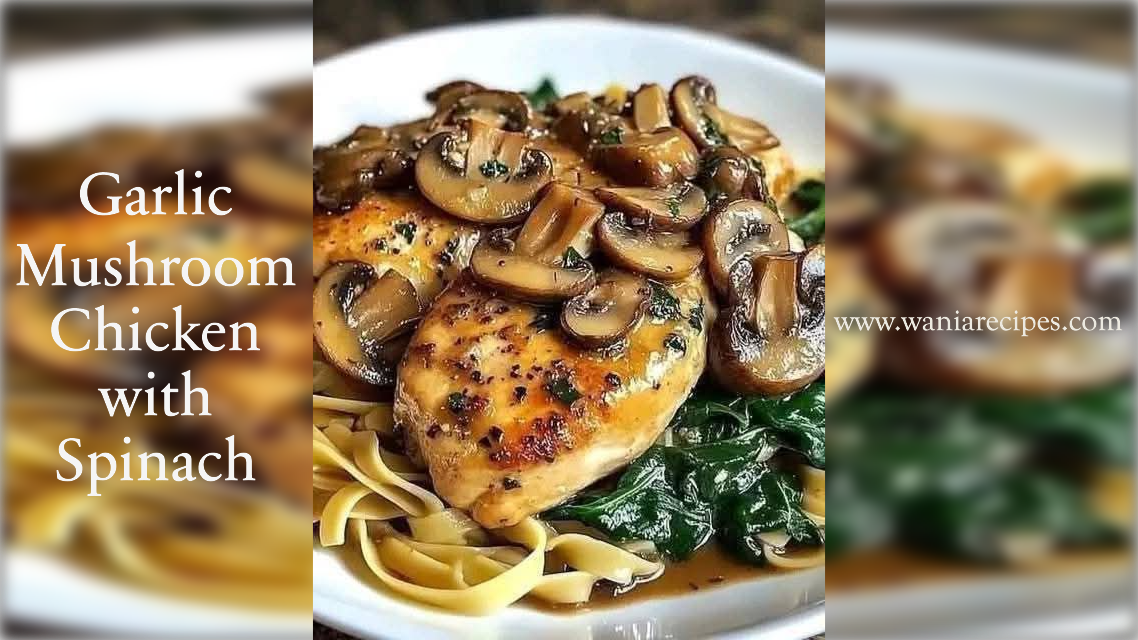 Garlic Mushroom Chicken with Spinach