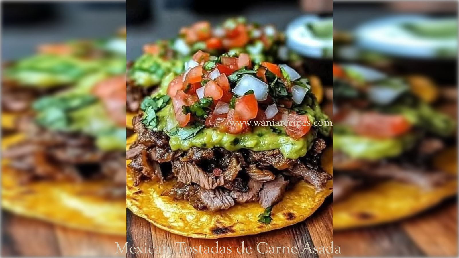Mexican Tostadas de Carne Asada