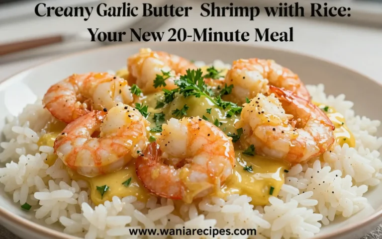 Creamy Garlic Butter Shrimp with Rice